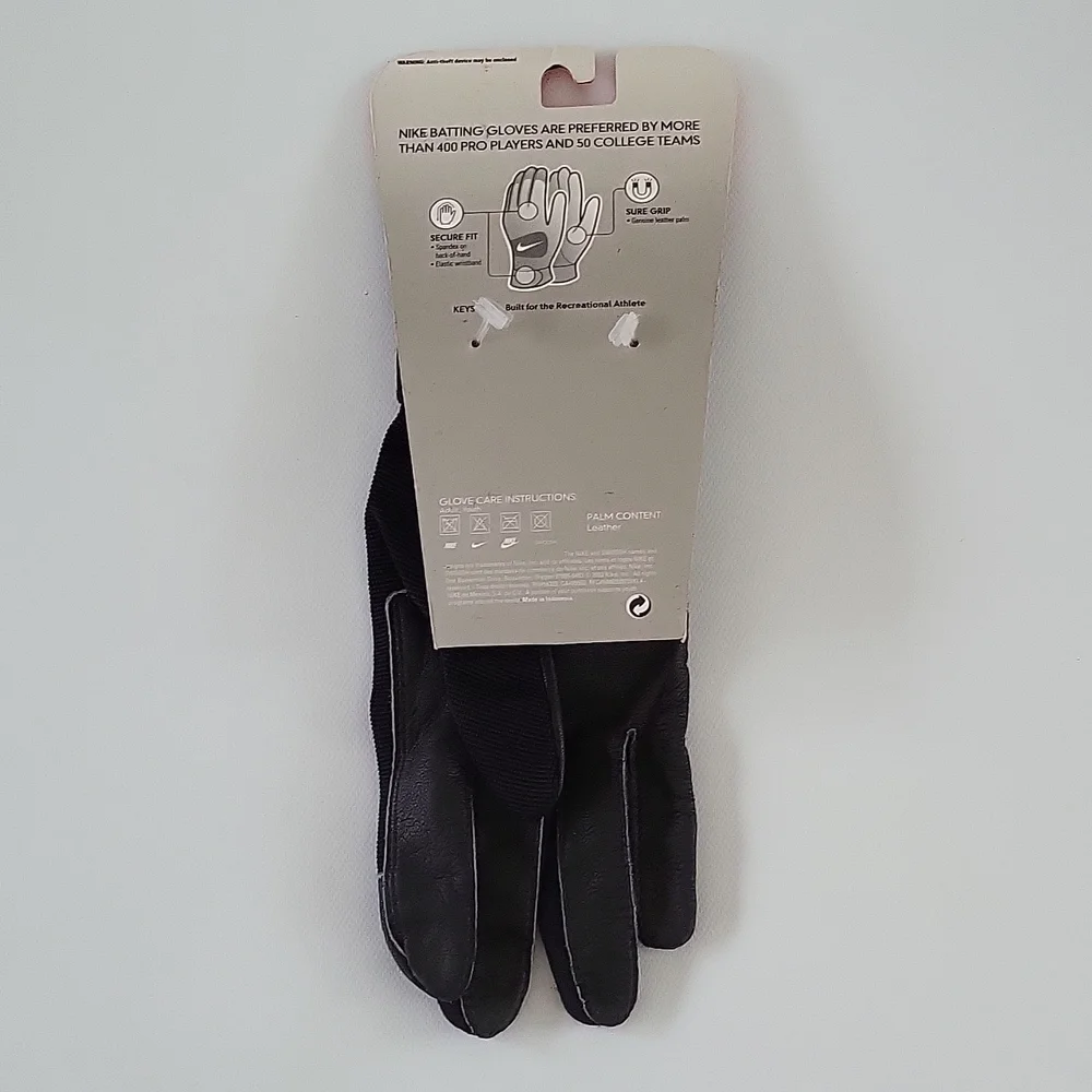 Nike Keystone II Glove Adult Small Single Right Hand Black Batting Glove